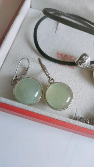 Pendientes  MATY Plata 925 Jade