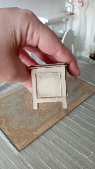 Baule casa delle bambole 1:12 Shabby Chic