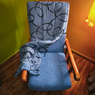 Sillón Balancín con Funda Lavable - Madera