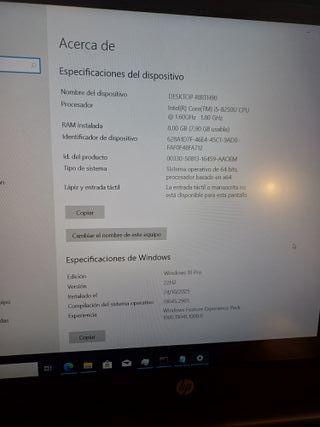 HP ProBook 450 G5 i5 8GB RAM 256GB SSD Win10