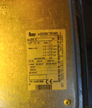 Placa de gas Teka para butano