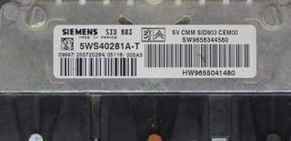 Centralita de Motor PEUGEOT/CITROEN 5WS40281AT 9658344580 HW9655041480 SID 803
