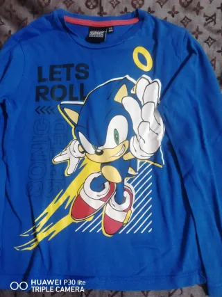 Maglia Sonic manica lunga 7/8 anni