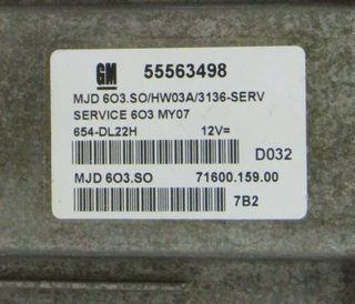 Centralita de Motor OPEL CORSA D 55563498 7160015900 MJD603S0 MJD6O3SO