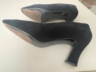 Zapatos de ante negro Filigrana