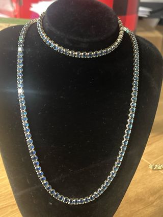 Conjunto Collar y Pulsera Chapado Oro 14K