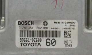 ECU Centralita TOYOTA 89661-0Z600 896610Z600 0281031062 0 281 031 062
