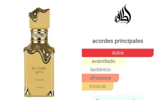 Perfume Eclaire Banoffi Lattafa Dorado