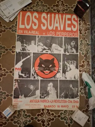 Cartel concierto Los Suaves + Los Perreros