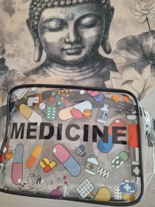 Neceser transparente estampado medicina