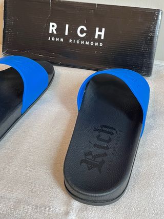 Ciabatte John Richmond Nere e Blu Taglia 47