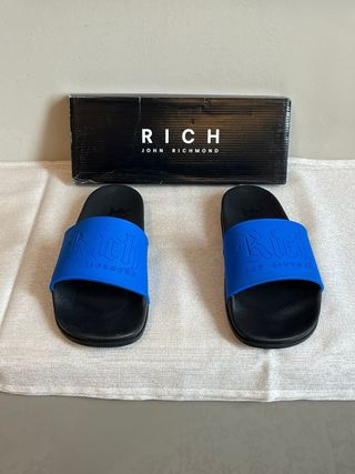 Ciabatte John Richmond Nere e Blu Taglia 47