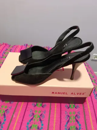 Sandalias LODI Mujer Negras Hebilla Cuadrada