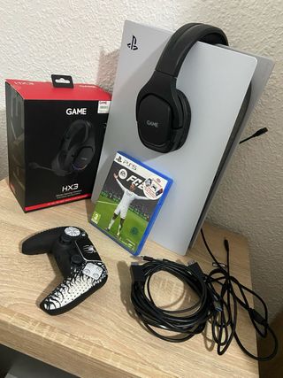 Consola PS5 cables Mando Cascos Gaming Fc 25