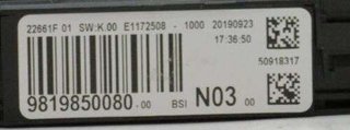Caja Fusible PEUGEOT / CITROEN 9819850080 BSI N03 00 E1172508