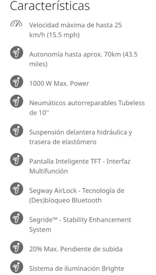 Patinete Eléctrico segway ninebot F3 pro
