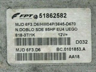 ECU Centralita FIAT DOBLO 51862582 MJD6F3D6 BC0101853A