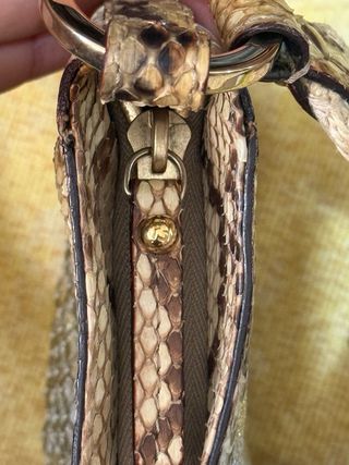 Borsa Fendi Pitone Beige/Oro Vintage