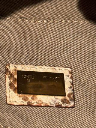 Borsa Fendi Pitone Beige/Oro Vintage