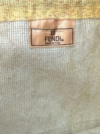 Borsa Fendi Pitone Beige/Oro Vintage