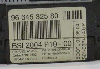 Caja de Fusibles PEUGEOT / CITROEN 9664532580 BSI 2004 P10-00