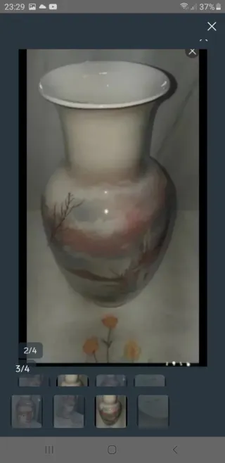 Jarrón porcelana fina portuguesa NUMERADO