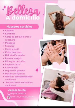 servicios de peluquería y estetica a domicilio
