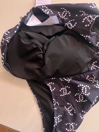 Bañador Chanel Talla 38/40 Negro y Blanco