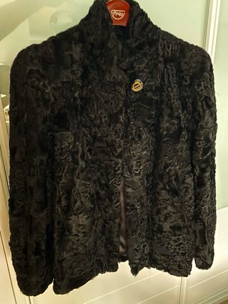 Abrigo Piel Astracán Negro  NUEVO!!!!