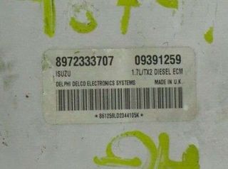 ECU Centralita OPEL CORSA ISUZU 8972333707 09391259