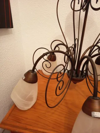 Lámpara de forja para techo