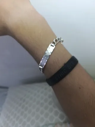 Pulsera esclava plata love