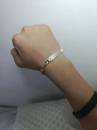 Pulsera esclava plata love