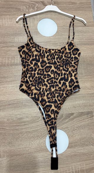 Body estampado leopardo tirantes
