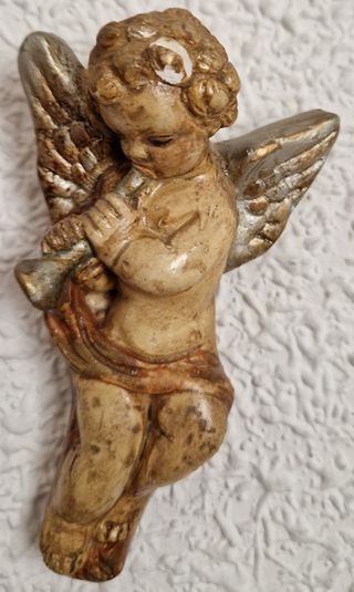 Angelitos escayola decorados