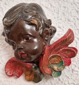Angelitos escayola decorados
