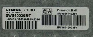 ECU Centralita CITROEN / PEUGEOT SID 801 5WS40030B-T 9646449280 9644302380
