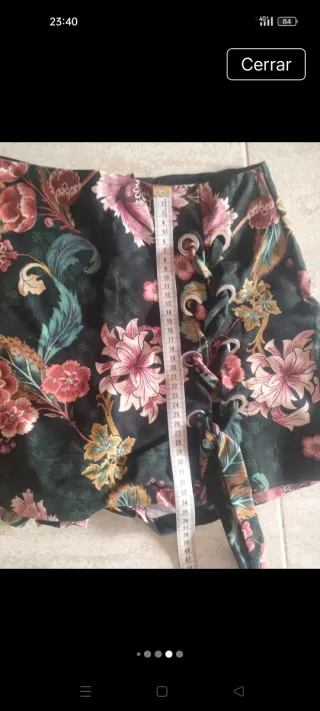 Falda pantalon corta estampada floral
