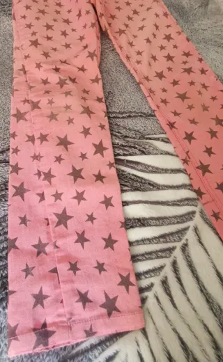Pantalones vaqueros rosas con estrellas IKKS 122