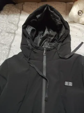 Cazadora mujer negra calefactable