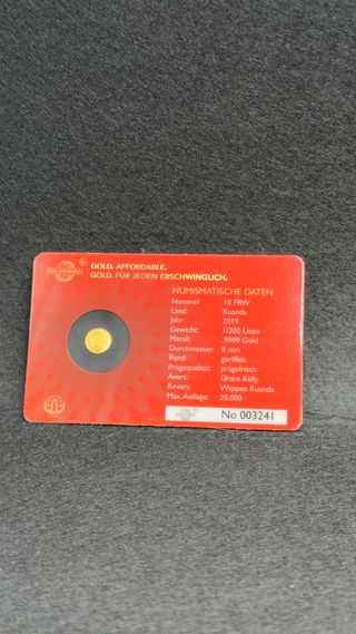 Monedas de Oro Certificadas