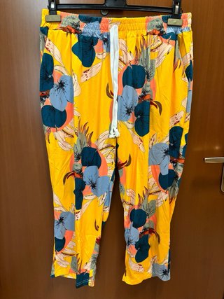 Pantaloni Gialli Floreali