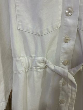 Vestido vaquero blanco Zara