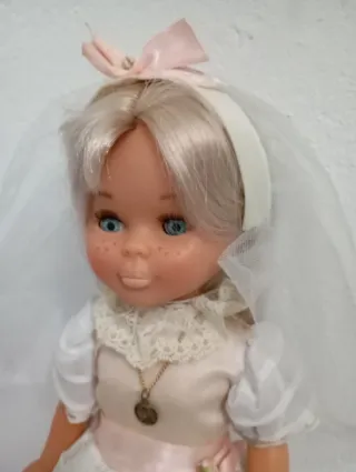 Nancy Primera Comunión Vestido Blanco De los 70-80