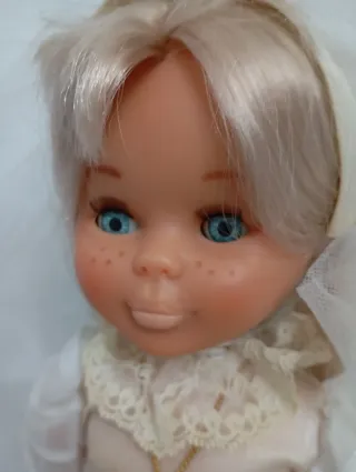 Nancy Primera Comunión Vestido Blanco De los 70-80