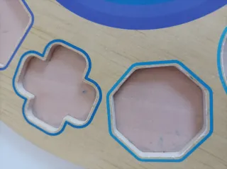 Reloj de madera educativo con números