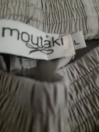 Pantalón ancho de verano beige