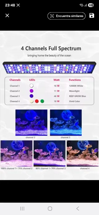 Pantalla LED Acuario Marino H54 WiFi