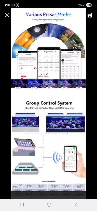 Pantalla LED Acuario Marino H54 WiFi