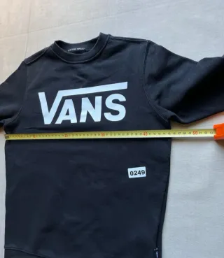 Sudadera Vans Negra Logo Blanco